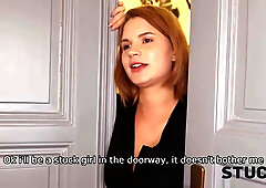 Be careful with the door or youu2019ll get stuck! - stuck4k