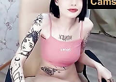 Cute russian teen shemale masturbates