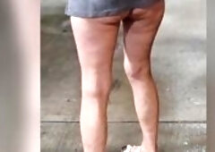 Wife cleaning jeep after oozy ride with no pants flashing in public