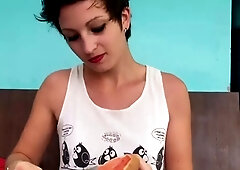 Big boobs amateur hottie sex outdoor in public