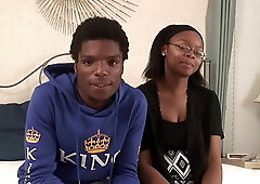 Amateur ebony chick gets fucked hard by her boyfriend