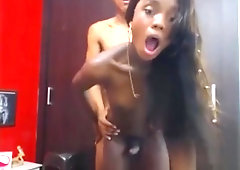 cute as fuck ebony shemale