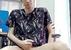 FagTeetajet Thai gay boy Masturbation at work