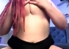 Great Big Boobs On Masturbating Redhead