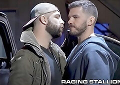 Vander Pulaski gets his tight hole filled by muscular hunks at RagingStallion