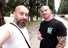 2 Czech boys met a tiny beauty on the street and tried all her holes in DP.