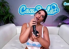 Thick And Curvy Brunette MILF Fucks Her Wet Pussy