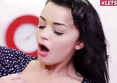 LETSDOEIT - Teen Kinky Brunette hair Likes Her BadBoy Step Dad