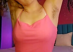 Bushy Armpits and Teasing in Pink Costume