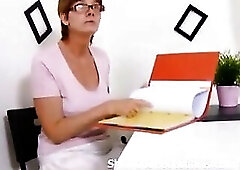 Marisa is a youthful and hot beauty, and that babe with her classmate are staying after class with their hawt mature lesbo teacher who craves to show 