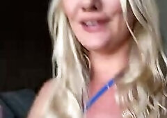 Blonde BBW Teases Big Ass & Tits