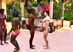 Black Gay Hunks Fuck White Twinks in Their Beach House - Part 1