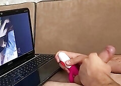 Hubby Catched Jerking off on Trans Porn