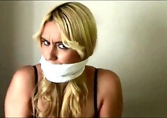 Blonde Mom Megan In Lingerie and in Bondage