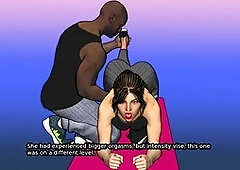 Cuckold husband watches another man massage his wife's big ass