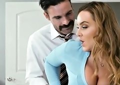 New big tits employee gets a good office initiation fuck