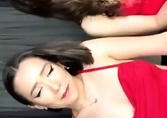 Blonde lesbian babe licking brunettes pussy