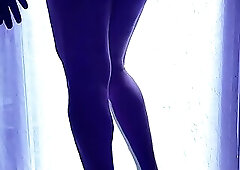 smoking Brazilian sissy slut seduction in platform heels & lingerie