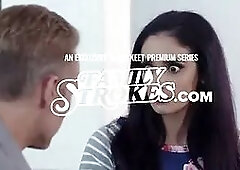 Busty punk hoe in fishnets and chains gets oiled up