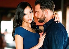 Beautiful brunette babe Emily Willis fucked from behind