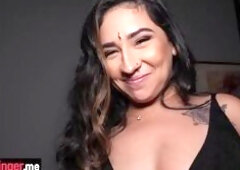 White stranger fucks horny big ass teen Sumaya Ganesha in tight asshole after she swallowed his dick Big ass teen met a nice guy She talked with him b