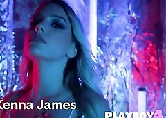 Excellent honey Kenna James bare breathtaking body after striptease