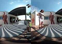 Busty Latina GF Railed On The The Terrace Photoshoot BTS - perVRt