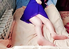 Curvy shemale cosplays as a hot girl at a party wearing mini dresses