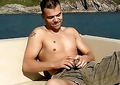 Hot British jock fleshlight fucking solo