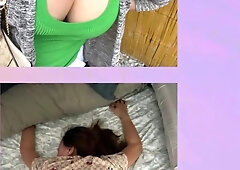 Real Japanese wifey with ginormous titties doggy-style POINT OF VIEW