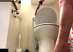 Angel peeing into throne-room during the time that standing up, trying to pee like a man bare butt view gal standing pee