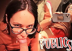 Real Polish Couple. Public Sex with Cum on Face in Fitting Room