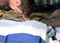 Gay butt, orgasm contractions, humping pillow