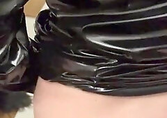 Amateur mother i'd like to fuck large titties Ebony PVC suit ebony boots flashing public outside outdoors boots giant bazookas vagina