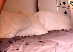 voluptuous trans lady in stockings wanks until she shoots big cum