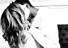 Lewd housewife from Detroit gets screwed submissively whilst her infirm spouse watches