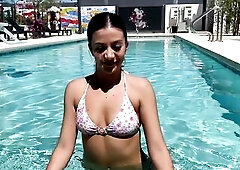 Cheating Newlywed Wife Bangs BBC Poolboy Whilst on Work Travel