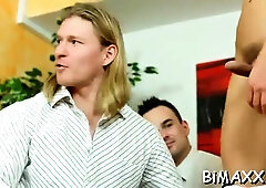 Girls sharing cock in bi video22