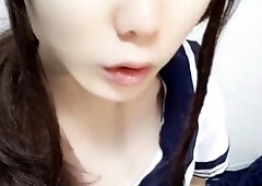 Big Tits Tranny Strokes her Big Cock