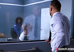 Bitchy law-female obeys to underling in the arrest