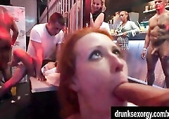 Marvelous pornstars dancing and screwing at a sex party in the club