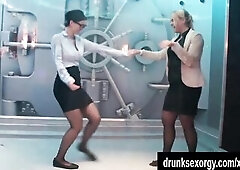 Marvelous pornstars dancing and screwing at a sex party in the club