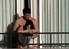 My neighbors drilled on the balcony