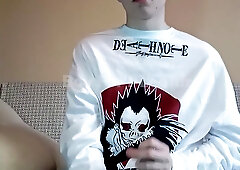 stud guzzles jizz from a used protection