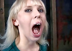 Blonde skank receives cruel and unusual punishment from mistress BDSM
