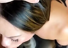 Horny Asian TS Cums While Getting Creampied