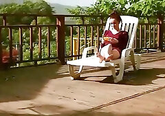 Hot, Russian babe with red hair, Irina Grega is making love with a handsome, Korean guy