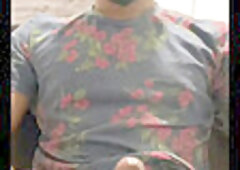 Quick 10-minute gay solo break with a hung ebony college stud on webcam