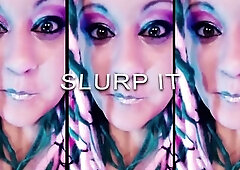 Jerk off and Slurp with Female-dominator Lana CEI Looper for Dumb Dumb Heads