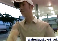 Amateur interracial fuck session in the outdoors from thug